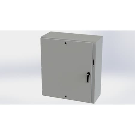 Saginaw Control & Engineering 3 Point Latch with Padlock Handle Electrical Enclosures, 42 in H, 16 in D, 37.38 in W, Carbon Steel SCE-42XEL3716LP